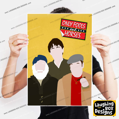 ONLY FOOLS AND HORSES Comedy Characters Minimalist Print