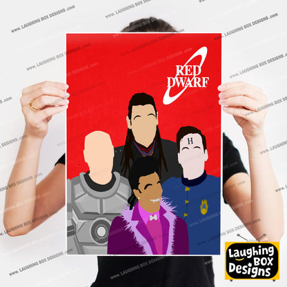 RED DWARF Comedy Characters Minimalist Print
