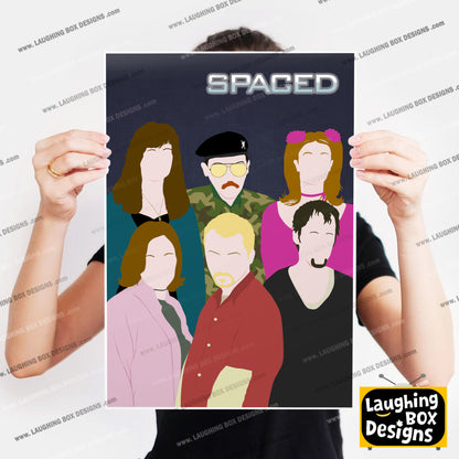 SPACED Comedy Characters Minimalist Print