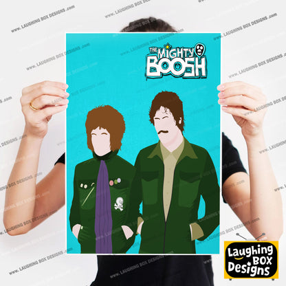 THE MIGHTY BOOSH Comedy Characters Minimalist Print