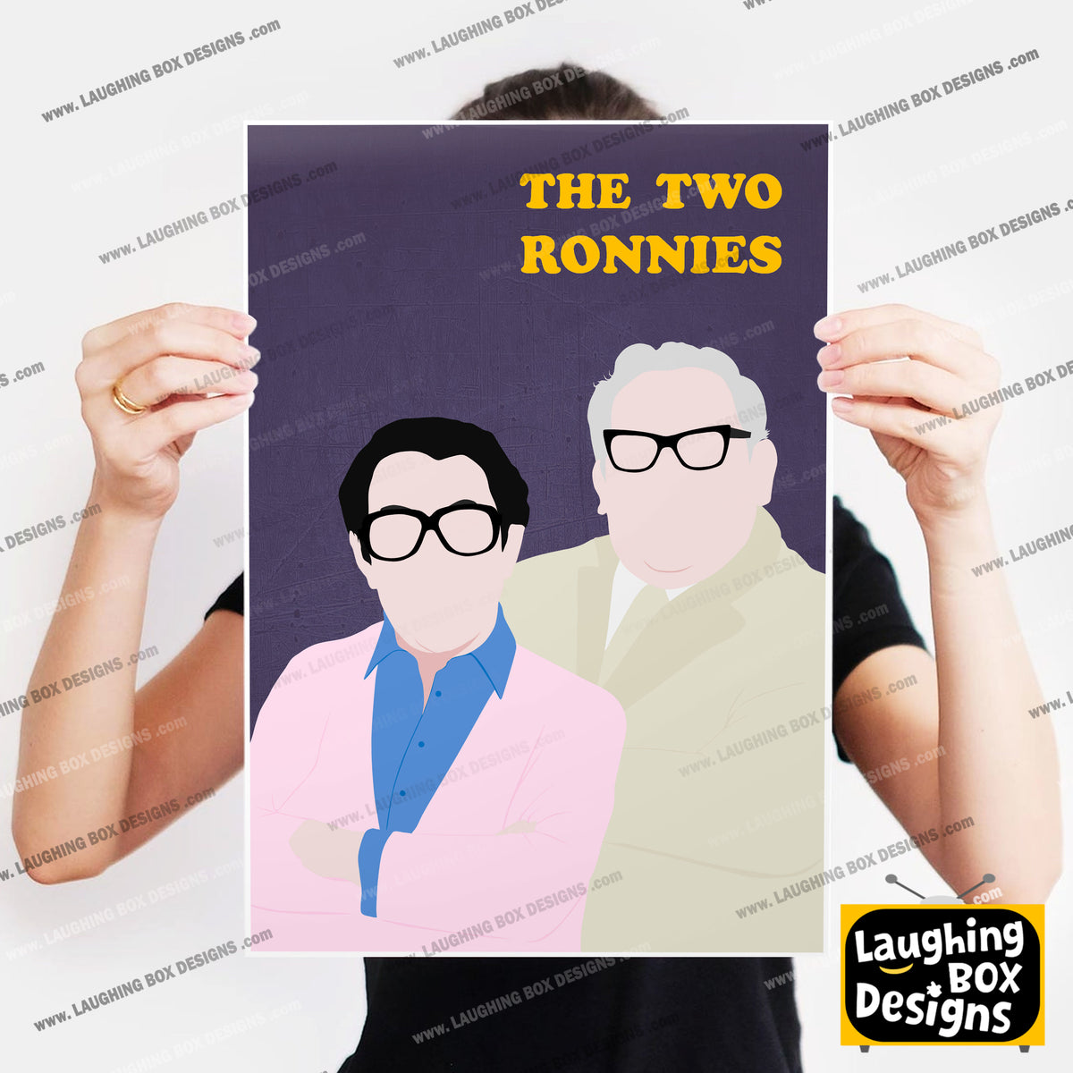 THE TWO RONNIES Comedy Characters Minimalist Print