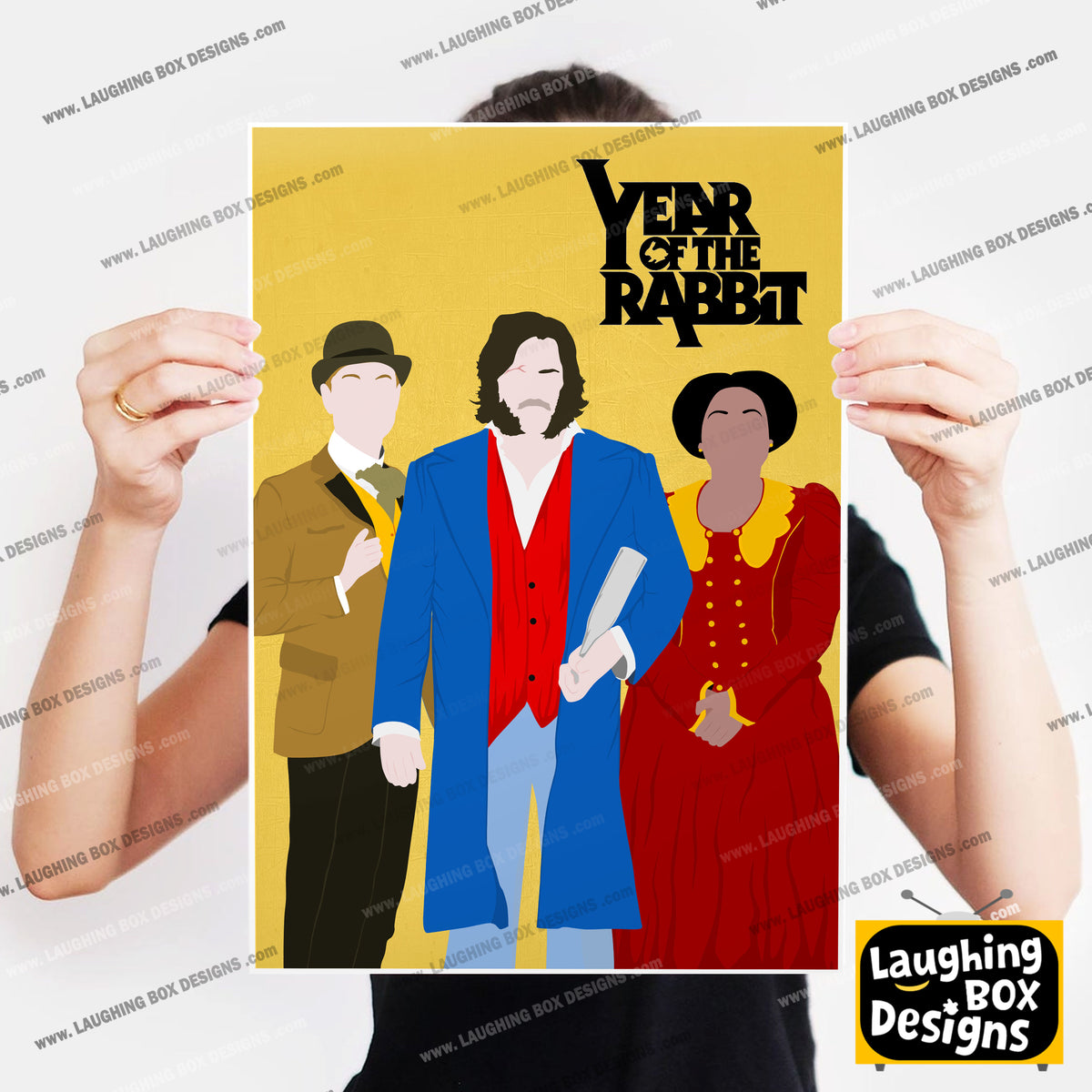 YEAR OF THE RABBIT Comedy Characters Minimalist Print