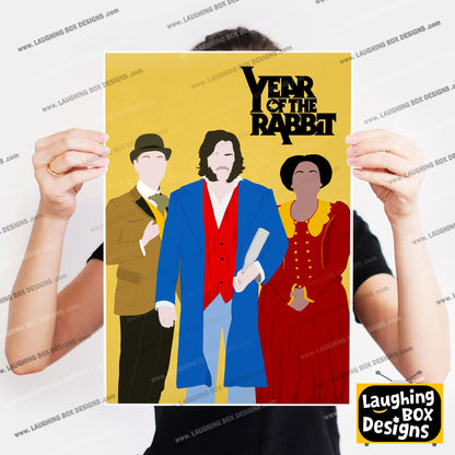 YEAR OF THE RABBIT Comedy Characters Minimalist Print