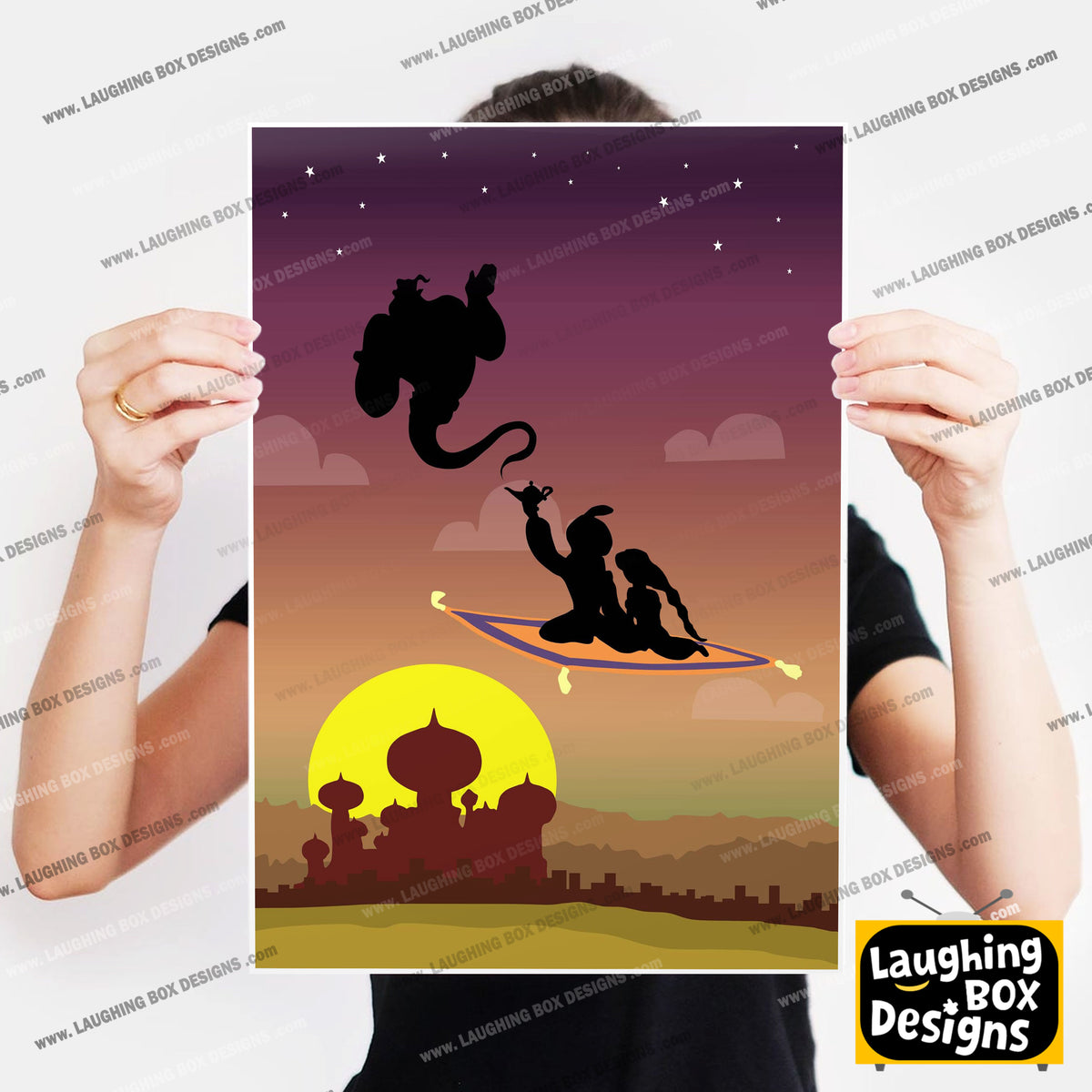 DISNEY'S ALADDIN Character inspired Silhouette Print