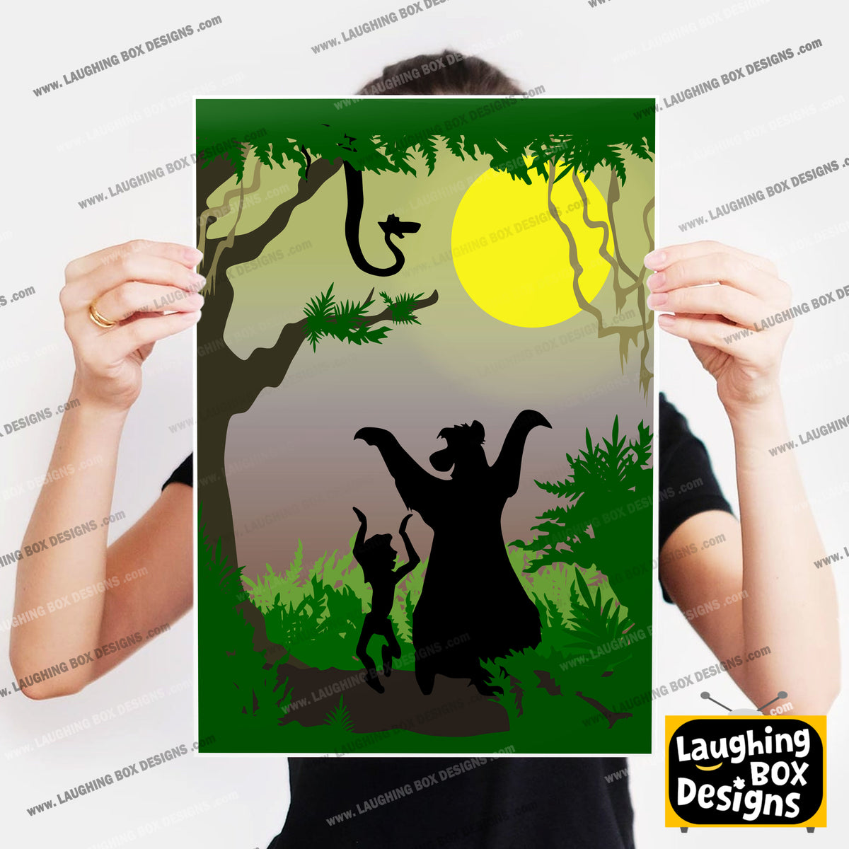 DISNEY'S THE JUNGLE BOOK Character inspired Silhouette Print
