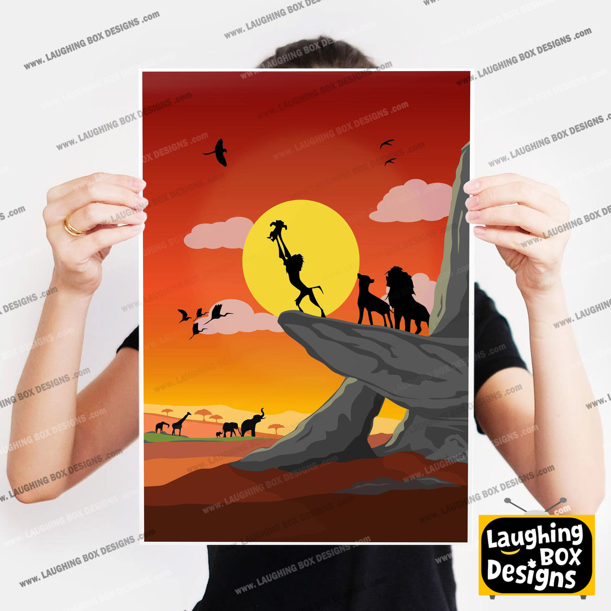 DISNEY'S THE LION KING Character inspired Silhouette Print