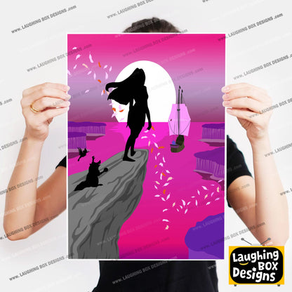 DISNEY'S POCAHONTAS Character inspired Silhouette Print