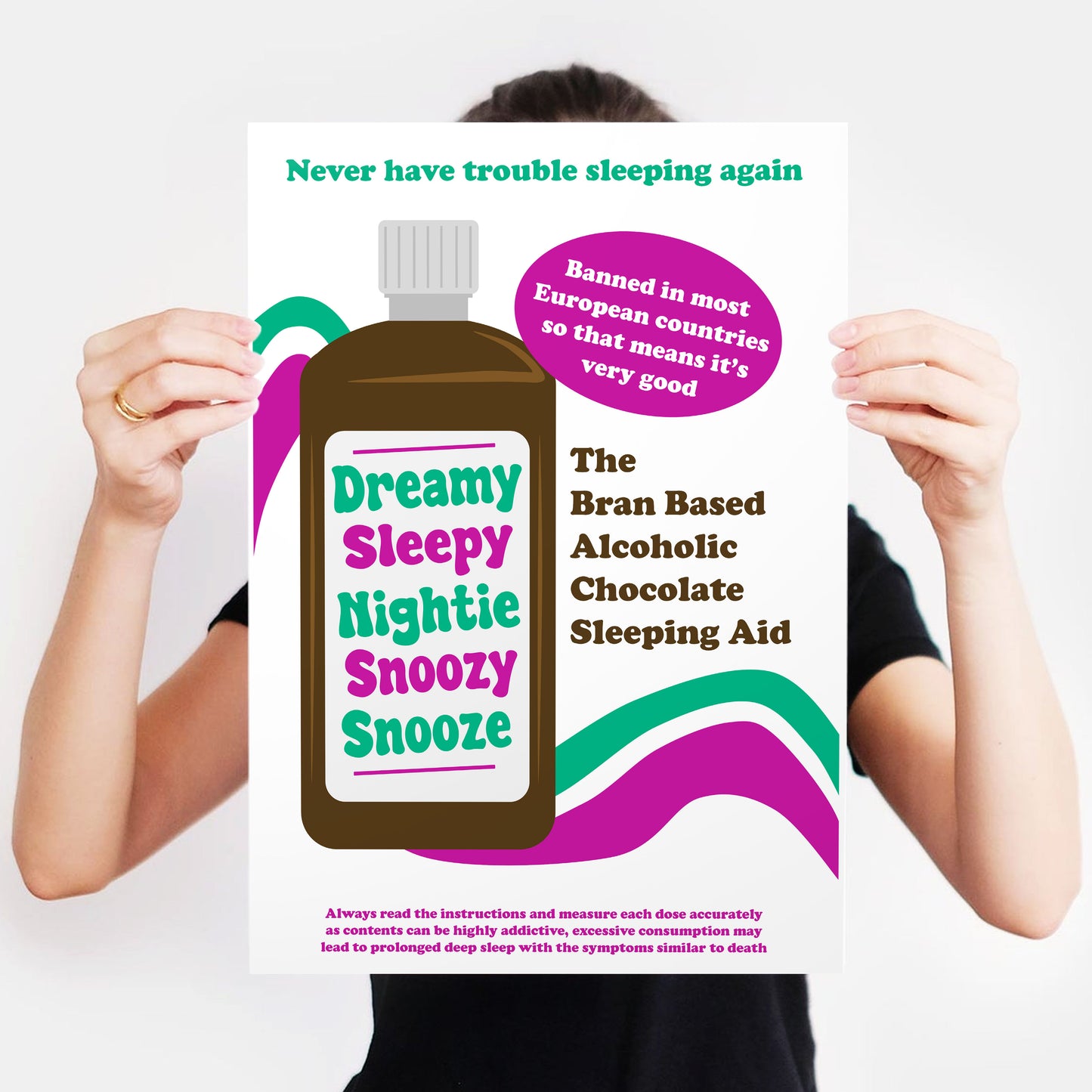 Dreamy Sleepy Nightie Snoozy Snooze Advert, Father Ted Print