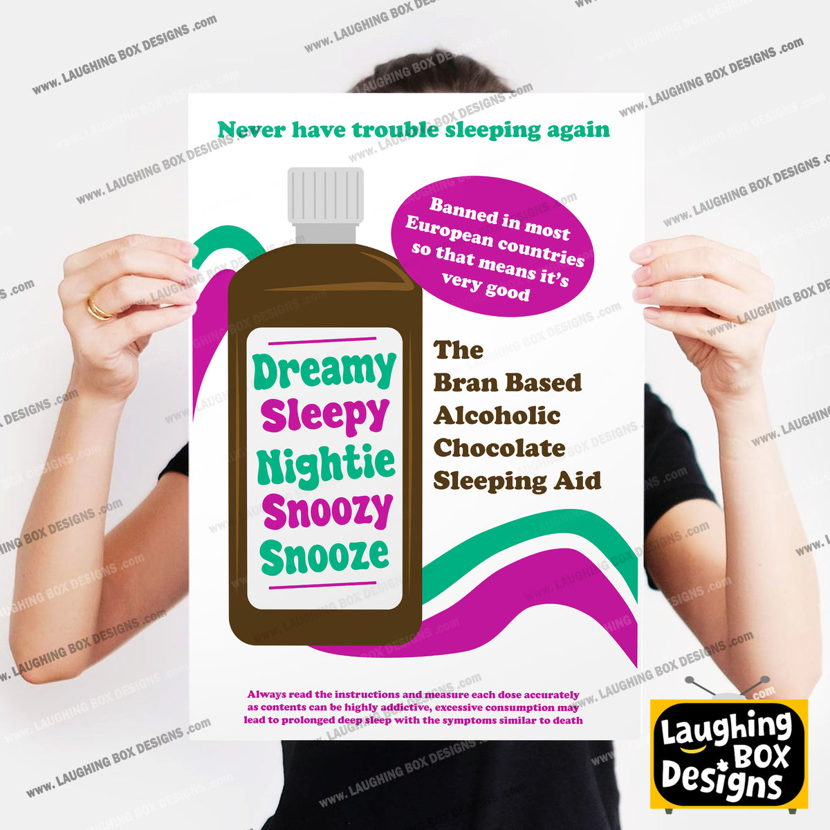 Dreamy Sleepy Nightie Snoozy Snooze Advert, Father Ted Print