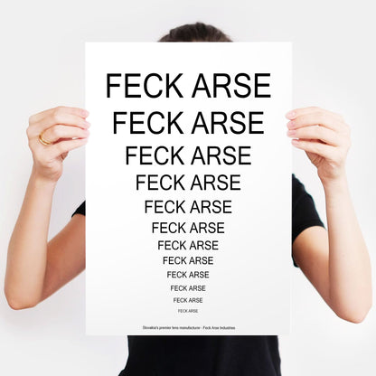 Feck Arse Chart / Father Jack Opticians, Father Ted Print