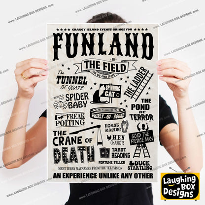 Funland poster / Craggy Island Fair, Father Ted Print