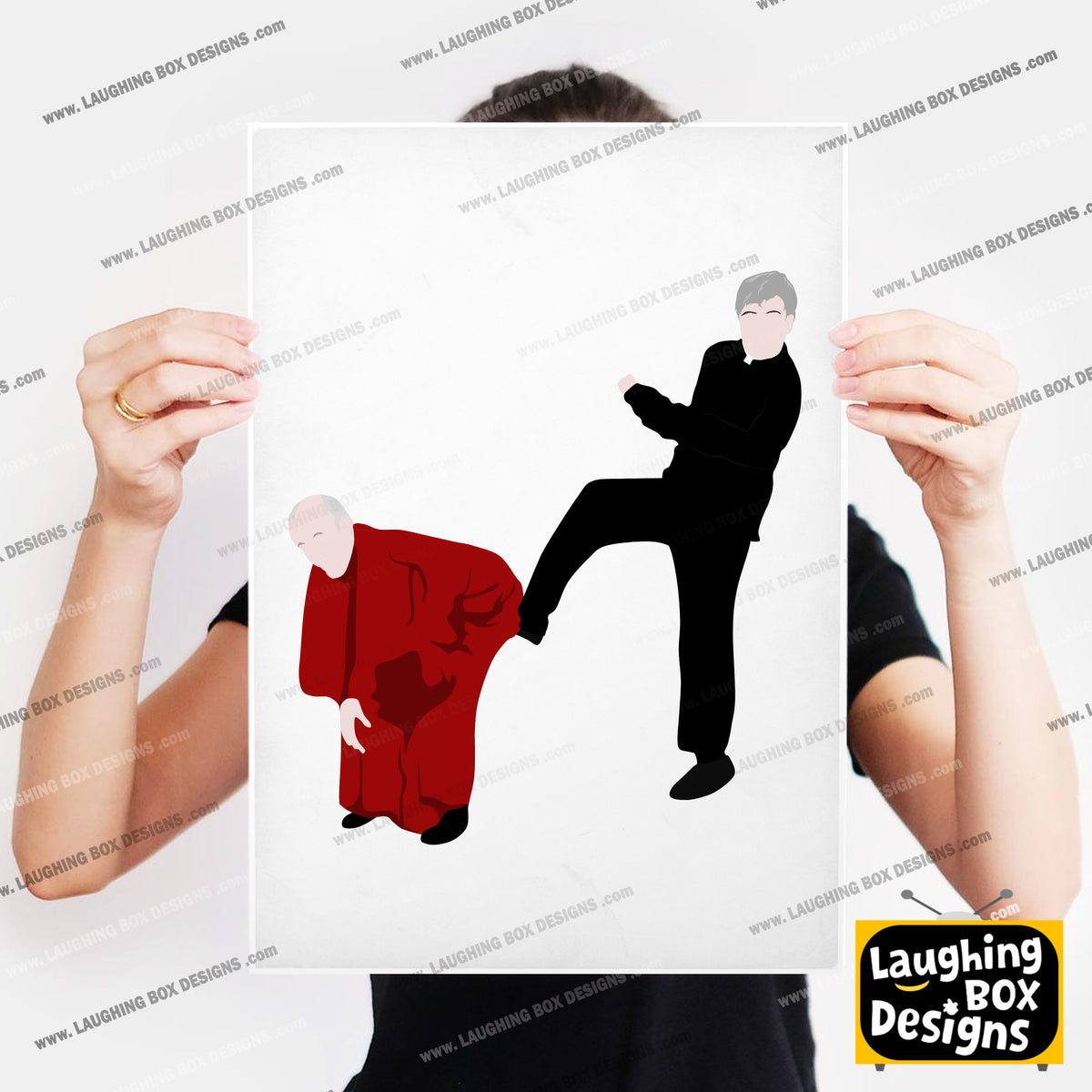 Kicking Bishop BrennanUp The Arse! Father Ted Print