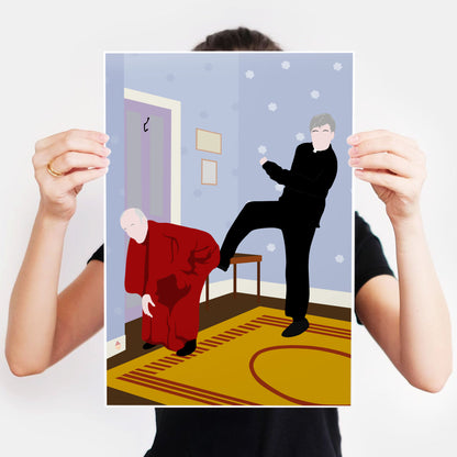 Kicking Bishop BrennanUp The Arse! Full Scene, Father Ted Print