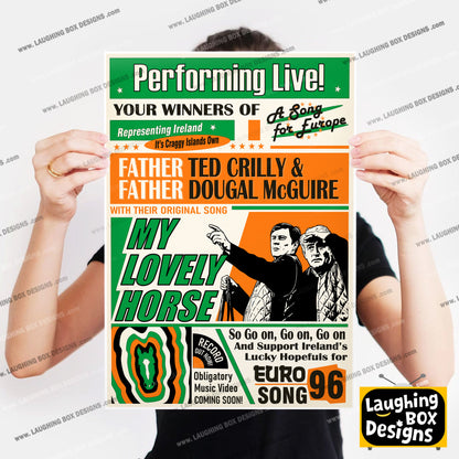 My Lovely Horse, Performed Live! Song for Europe Poster, Father Ted Print