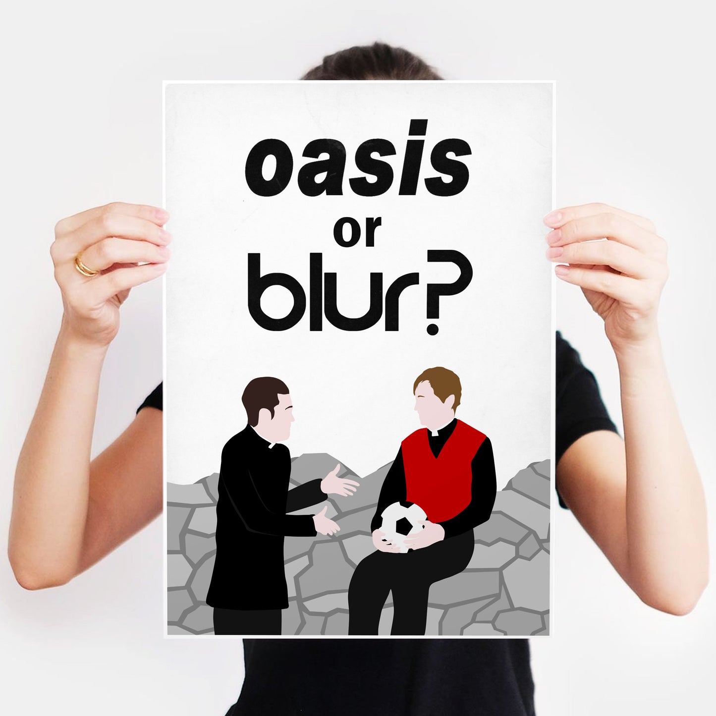 Oasis or Blur? Father Damo / Father Dougal, Father Ted Print