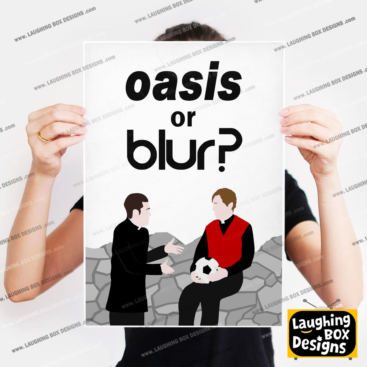 Oasis or Blur? Father Damo / Father Dougal, Father Ted Print