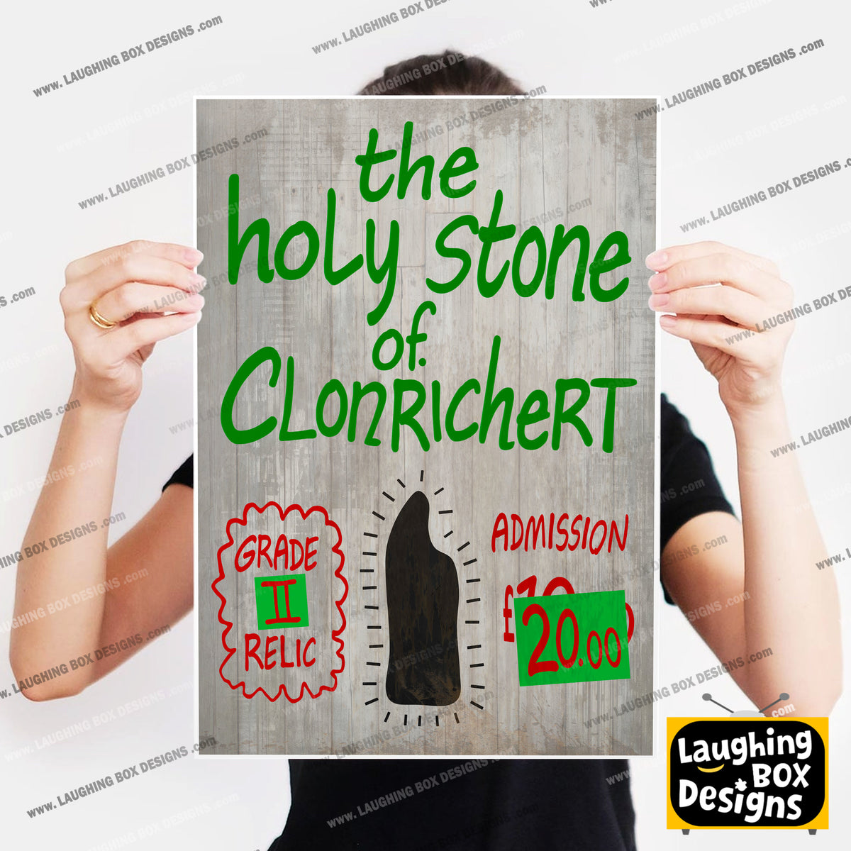 Holy Stone Of Clonrichert / Grade Two Relic Sign,  Father Ted Print