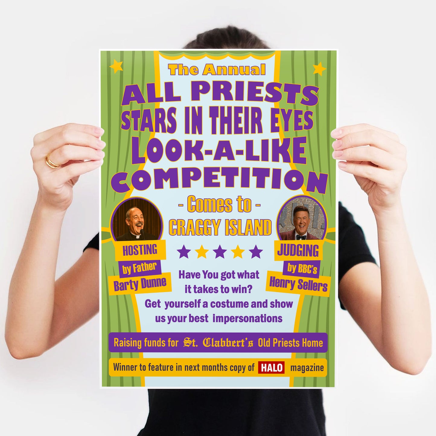 All Priests Starts In Their Eyes Look-A-Like Competition, Father Ted Print