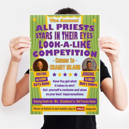 All Priests Starts In Their Eyes Look-A-Like Competition, Father Ted Print