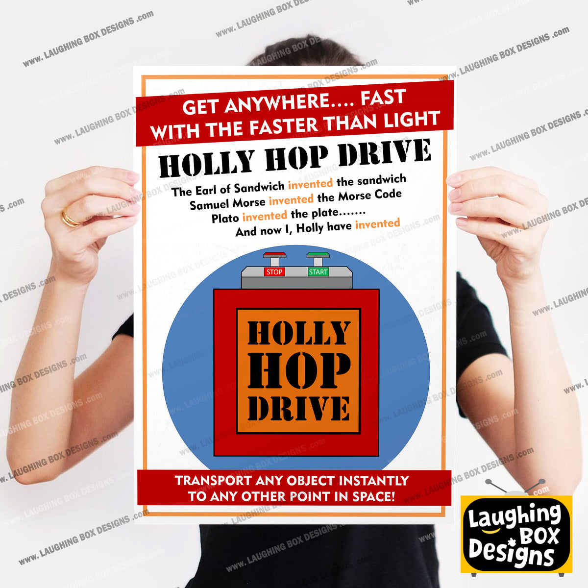 HOLLY HOP DRIVE, Faster Than Light Drive Poster, Red Dwarf Print