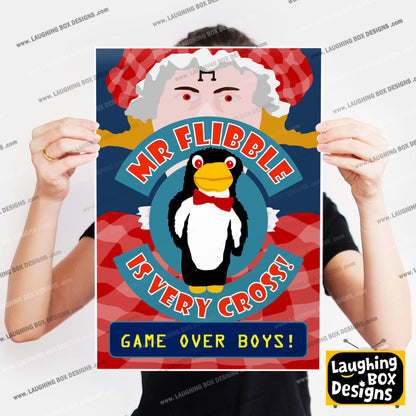 MR FLIBBLE IS VERY CROSS! Quarantined Rimmer, Red Dwarf Print