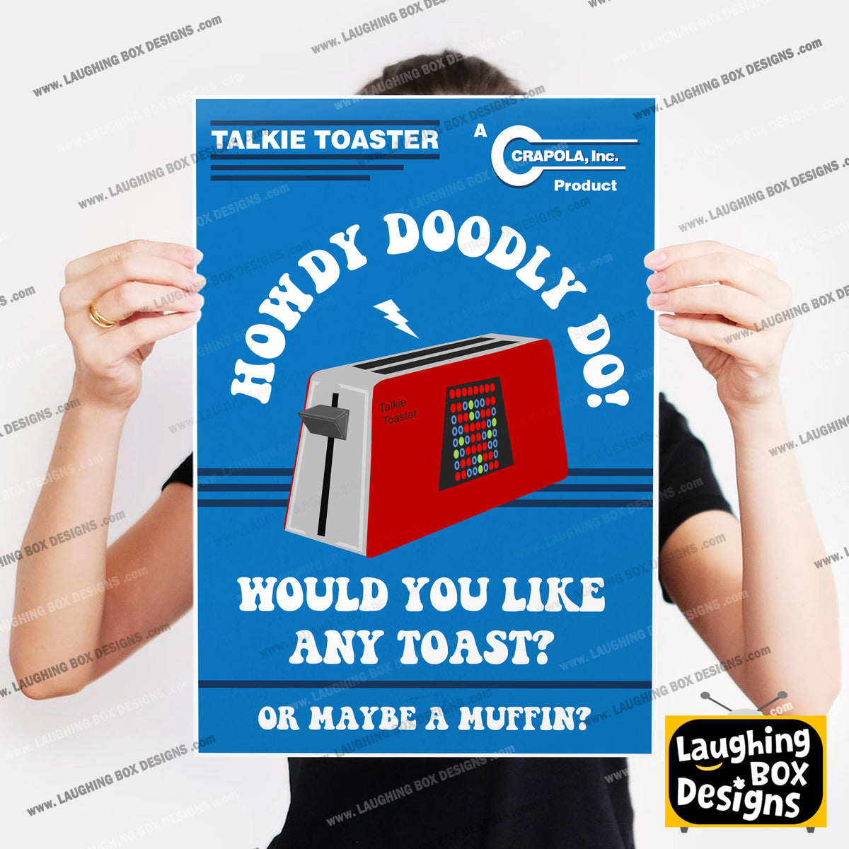 HOWDY DOODLY DOO! Like any Toast? Talkie Toaster Poster, Red Dwarf Print