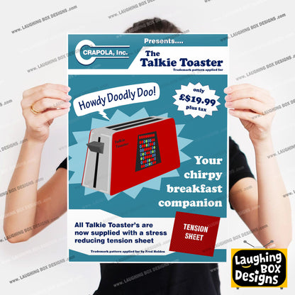 TALKIE TOASTER and TENSION SHEET ADVERT, Red Dwarf Print