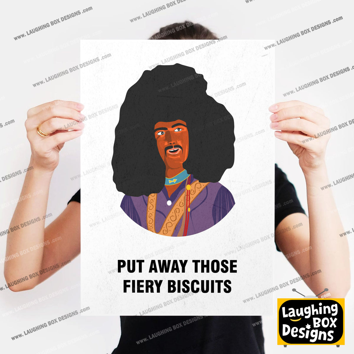 RUDI VAN DeSARZIO, Put Away Those Fiery Biscuits, Character Quotes, The Mighty Boosh Print