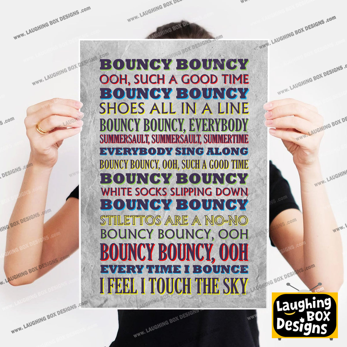 BOUNCY BOUNCY Crimp Lyrics, The Mighty Boosh Print (2 styles available)