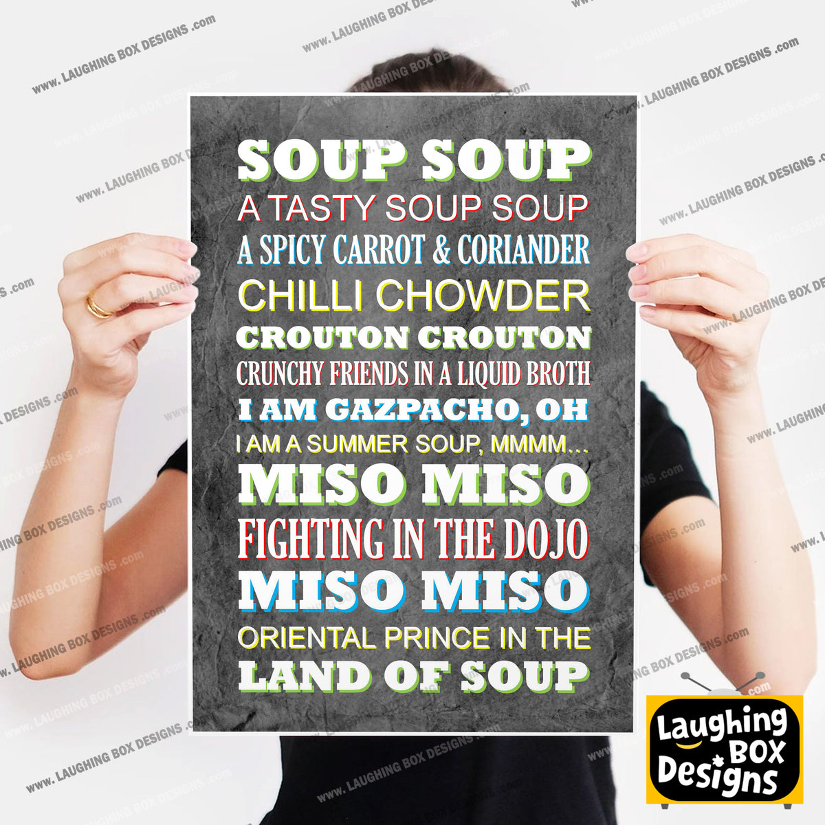 SOUP SOUP Crimp Lyrics, The Mighty Boosh Print (2 styles available)