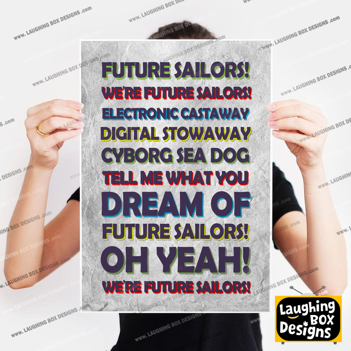 FUTURE SAILORS Lyrics, The Mighty Boosh Print (2 styles available)