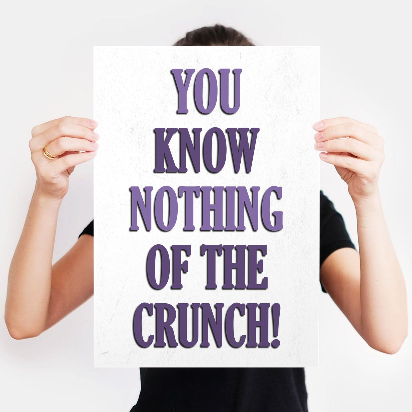 YOU KNOW NOTHING OF THE CRUNCH, Saboo Character Quotes, The Mighty Boosh Print