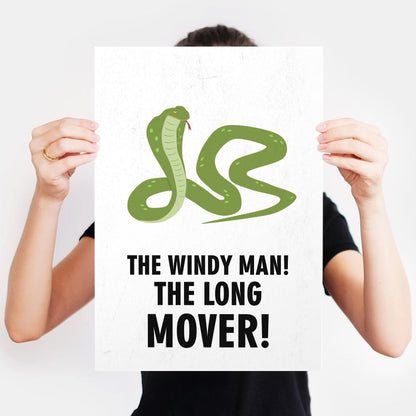 THE WINDY MAN! THE LONG LOVER!, Dixon Bainbridge Character Quotes, The Mighty Boosh Print