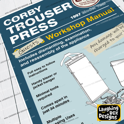 CORBY TROUSER PRESS, Alan Partridge Print