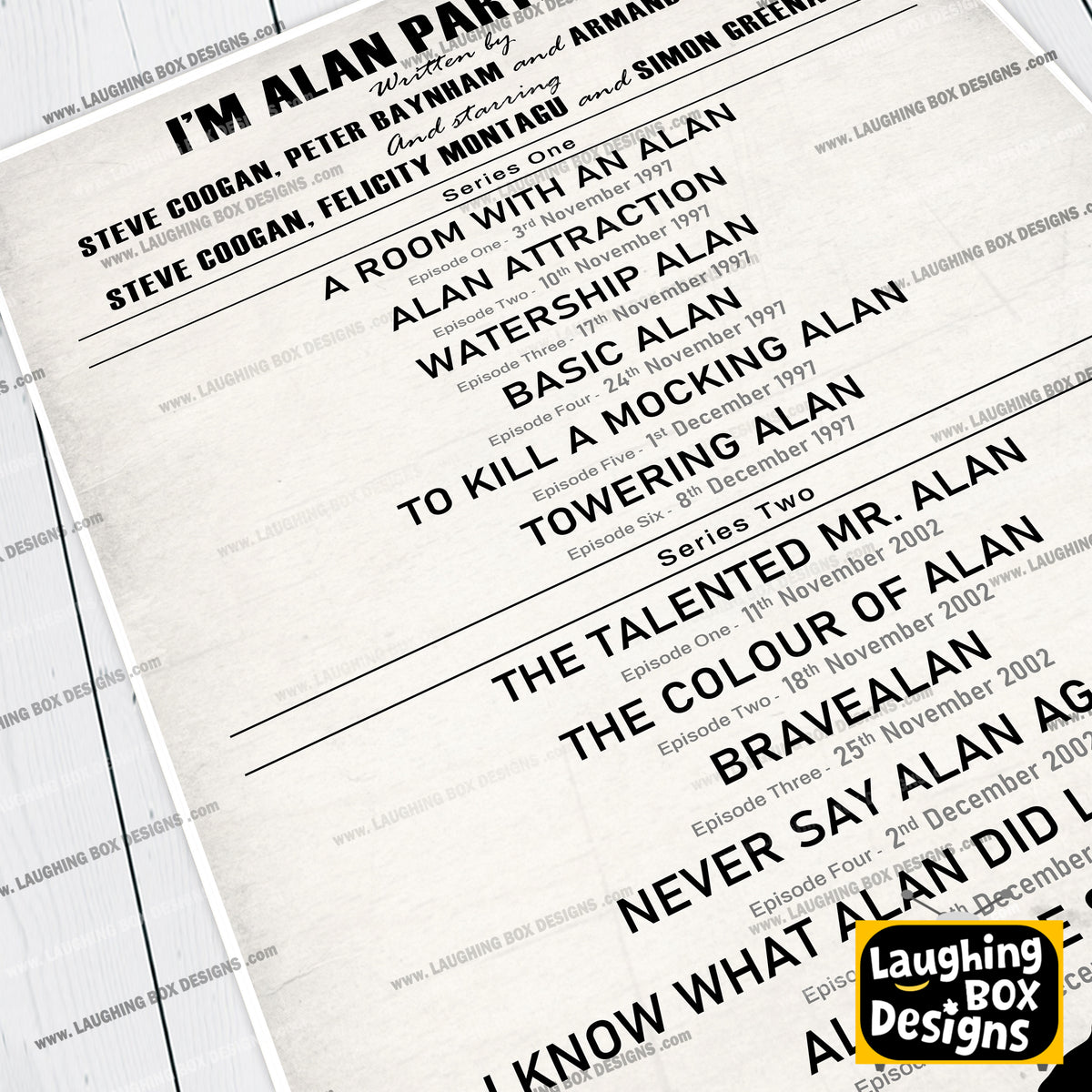 I'M ALAN PARTRIDGE EPISODE LIST Alan Partridge Print