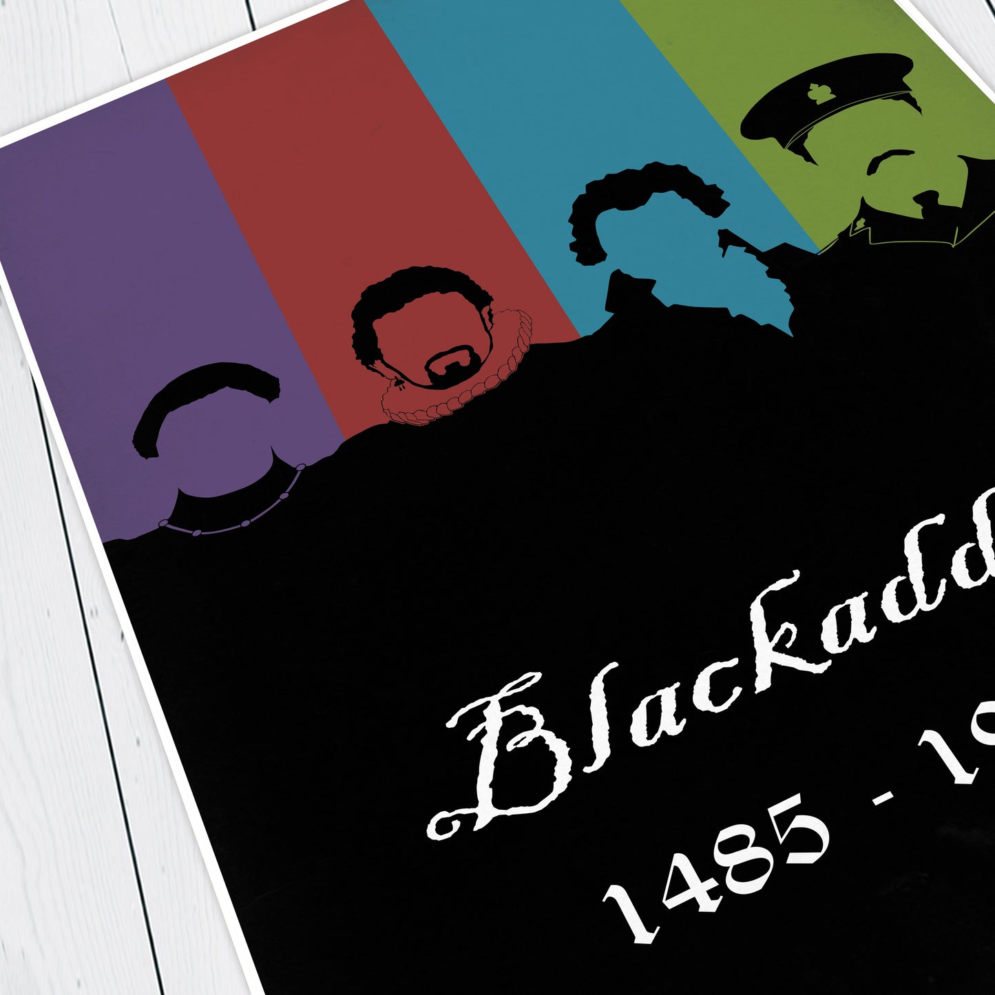 BLACKADDER 1485 - 1918 Original Dynasty Silhouettes, Blackadder Print