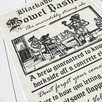 BLACKADDER'S BOWEL BASHER Incredibly Strong Ale Advert, Blackadder Print