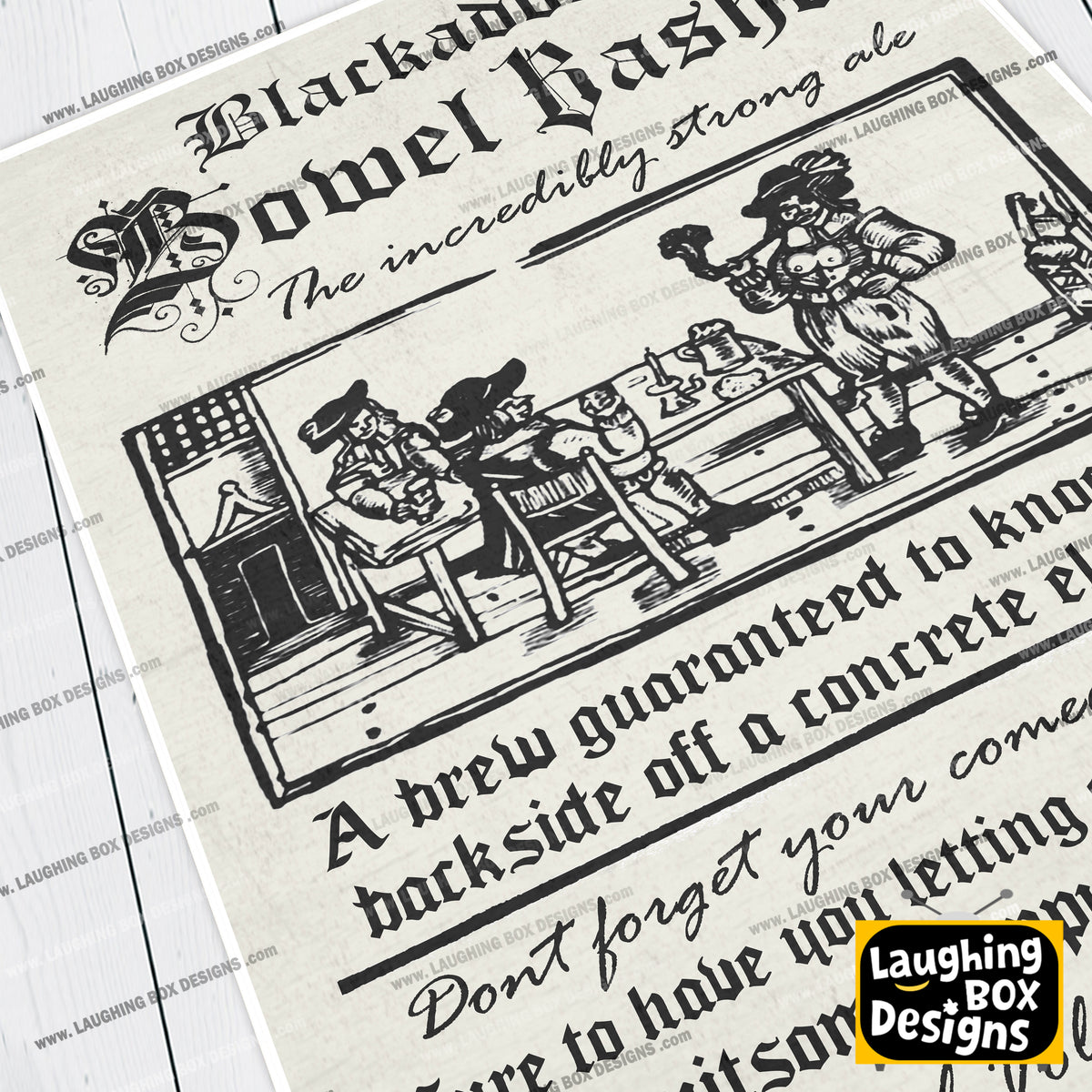 BLACKADDER'S BOWEL BASHER Incredibly Strong Ale Advert, Blackadder Print