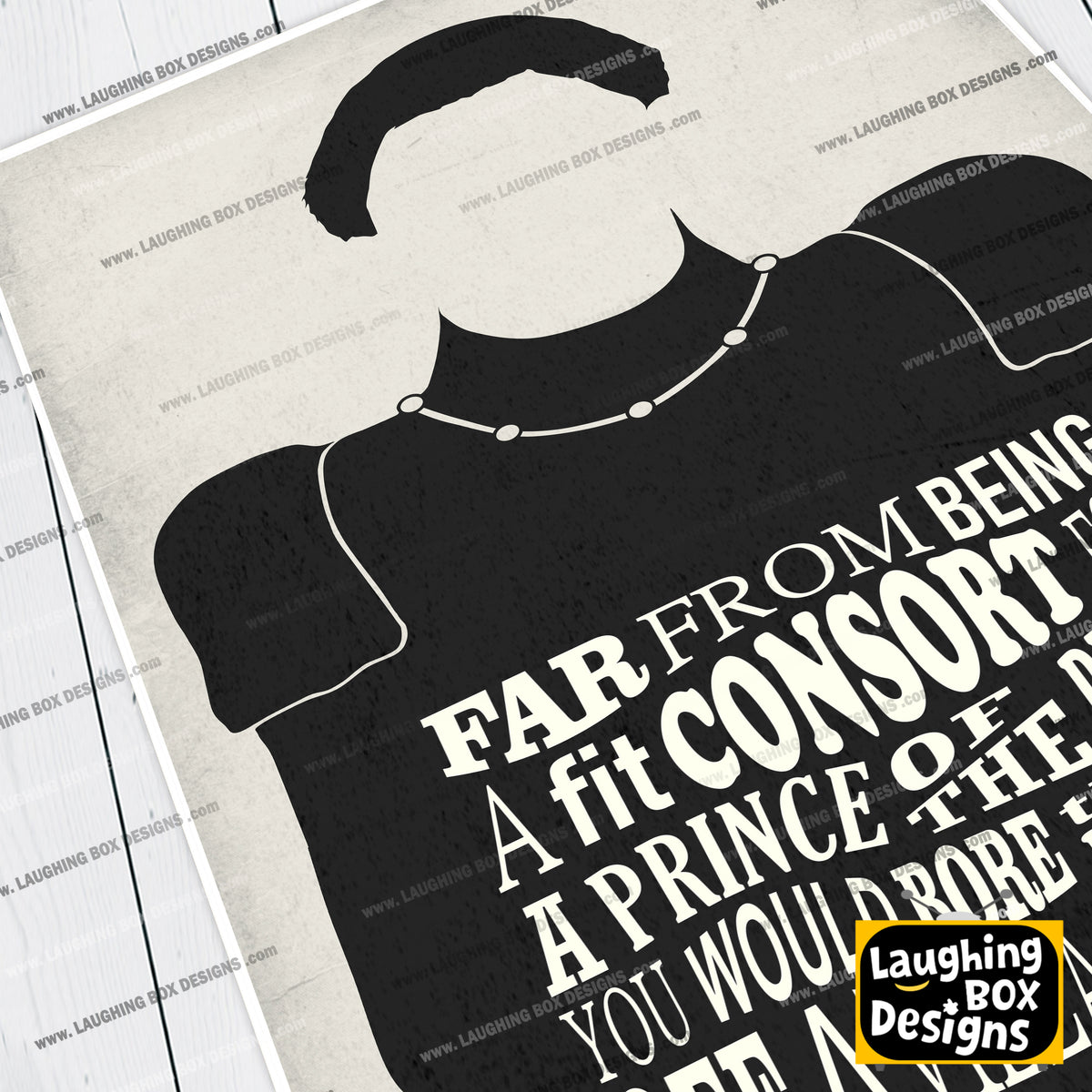 BORE THE LEGS OFF A VILLAGE IDIOT, Prince Blackadder Quote, Blackadder Print (White)