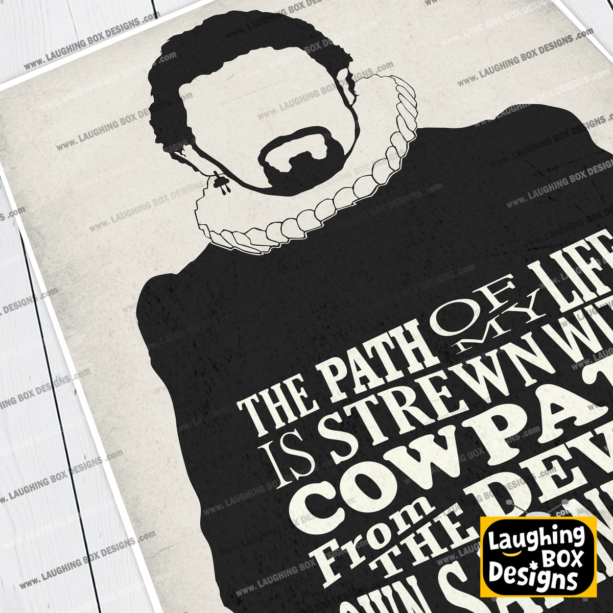 COWPATS FROM THE DEVILS HERD, Lord Blackadder Quote, Blackadder Print (White)