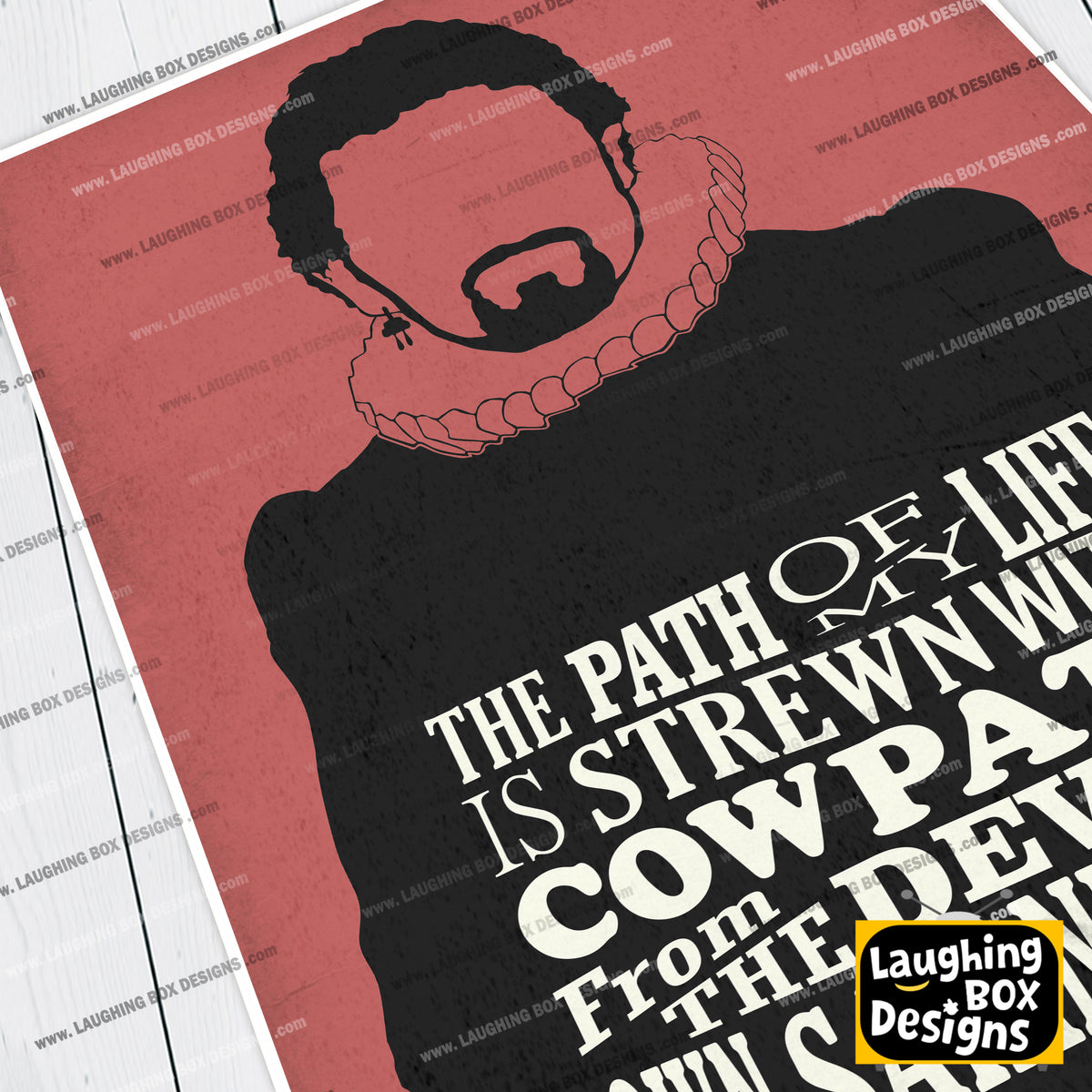 COWPATS FROM THE DEVILS HERD, Lord Blackadder Quote, Blackadder Print (Red)