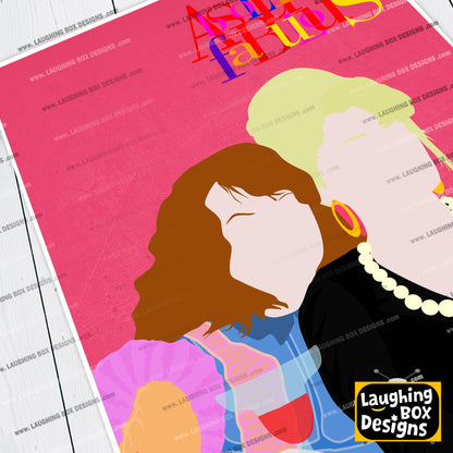 ABSOLUTELY FABULOUS Comedy Characters Minimalist Print