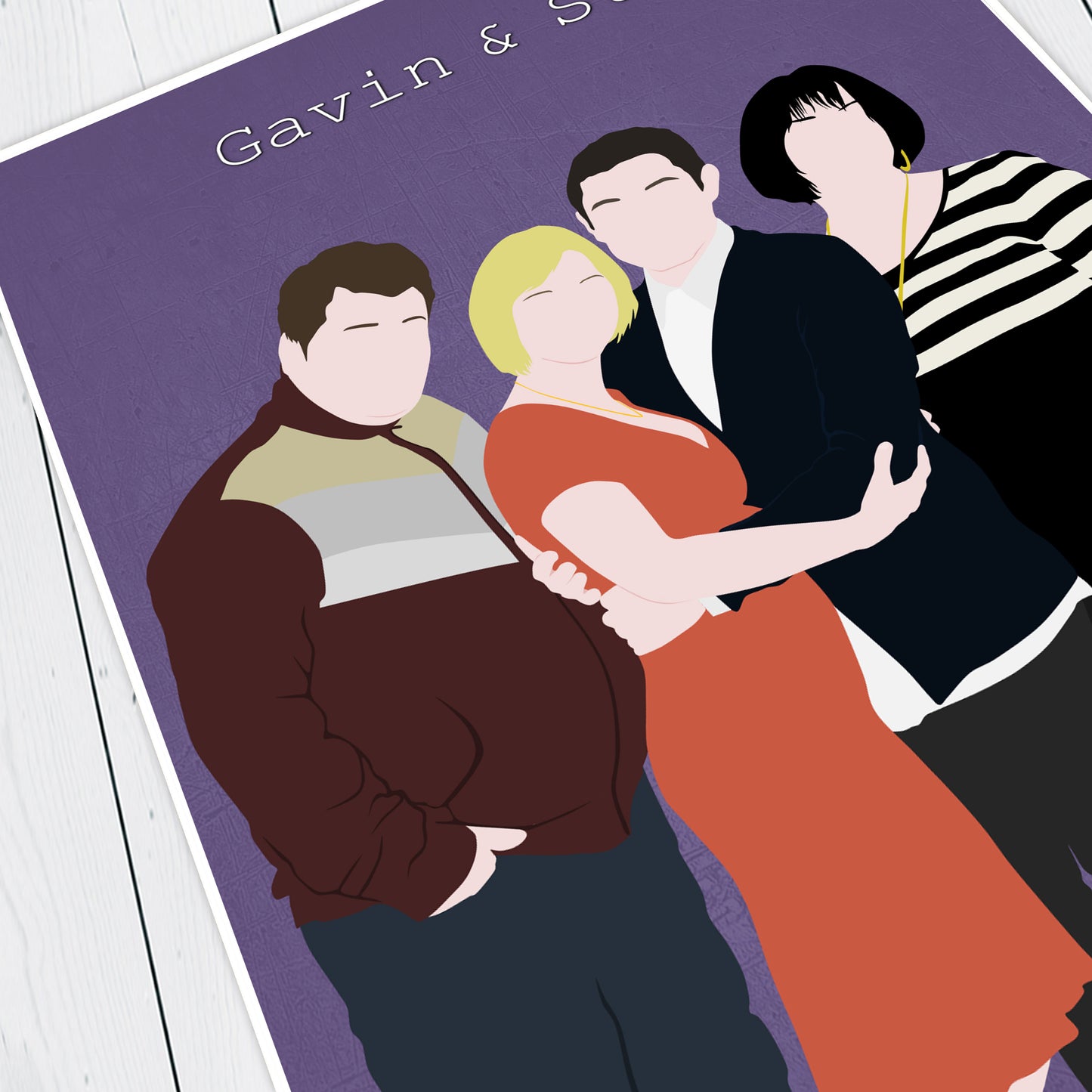 GAVIN AND STACEY Comedy Characters Minimalist Print