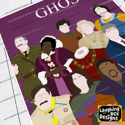 GHOSTS Comedy Characters Minimalist Print