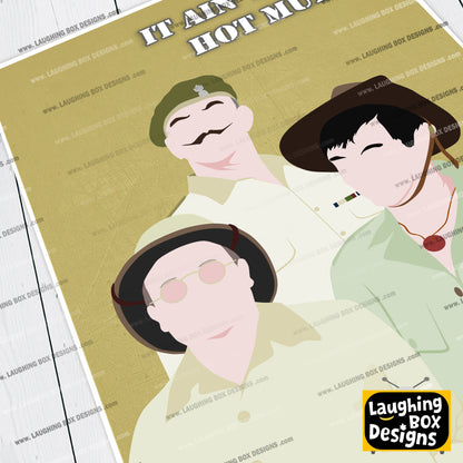 IT AIN'T HALF HOT MUM Comedy Characters Minimalist Print