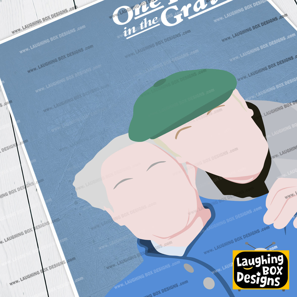 ONE FOOT IN THE GRAVE Comedy Characters Minimalist Print