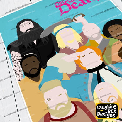 OUR FLAG MEANS DEATH Comedy Characters Minimalist Print