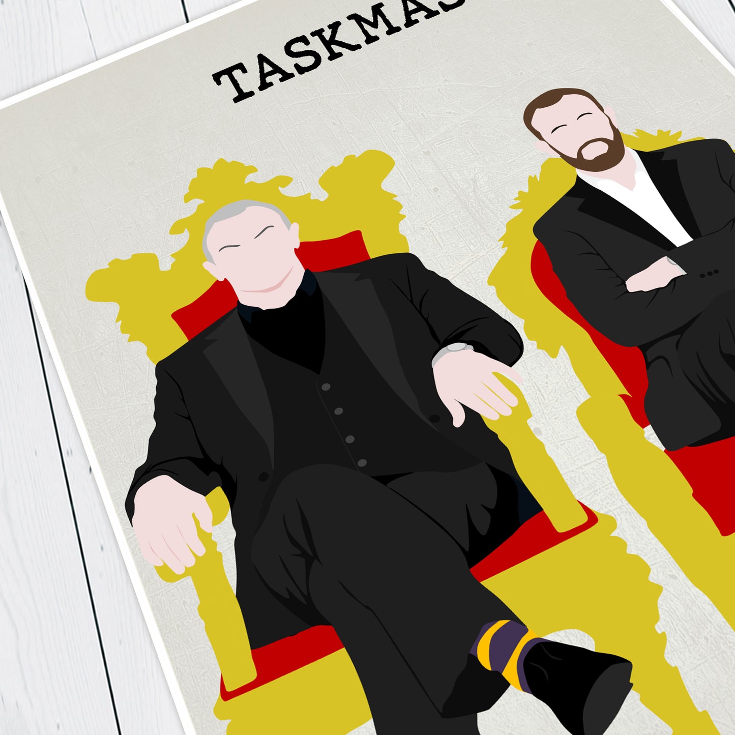 TASKMASTER Comedy Characters Minimalist Print