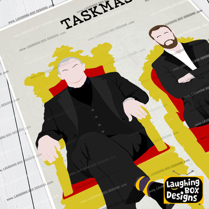 TASKMASTER Comedy Characters Minimalist Print