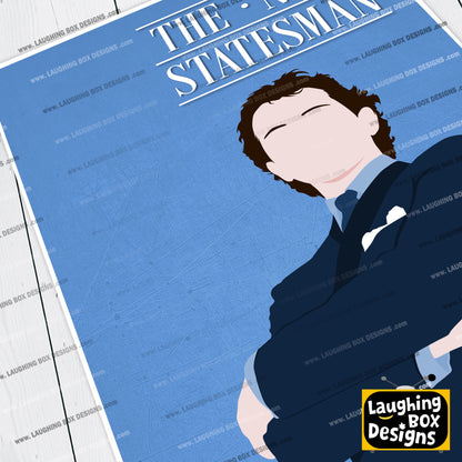 THE NEW STATESMAN Comedy Characters Minimalist Print
